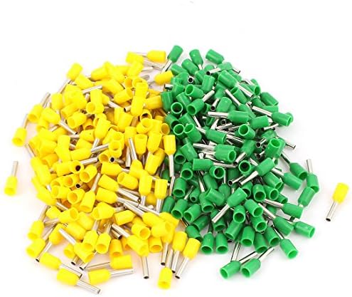320pcs Insulated AWG16 Green Yellow Sleeve Copper Crimp Pin Terminals
