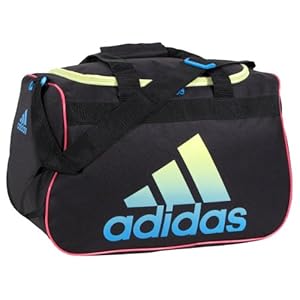 adidas Diablo Small Duffel Bag, Black/Bahia Pink/Glow/Solar Blue