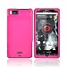 For Motorola Droid X Rubberized Hard Case ROSE PINK