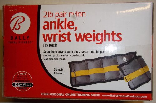 Bally Ankle/wrist Weight Nylon Pair (2 Lb.) 1 Lb. Each