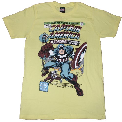  Captain America 193 Cover T-shirt, XL, Yellow