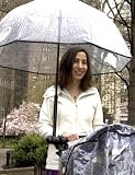 My Blue Bumbershoot - Hands Free Umbrella for Stroller, Walker, Wheelchair (BLACK)