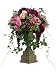 Faux 25Hx20Wx20L Rose/Hydrangea/Cabbage/Grape in Urn Plum Mauve
