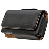 Cellet Samsung Omnia i910 Black Horizontal Noble Case with Cellet Removable Spring Belt Clip
