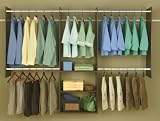 Easy Track RB1460-T Deluxe Starter Closet, 4 To 8 Foot, Truffle