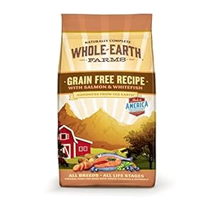 Whole Earth Farms Salmon and Whitefish Grain Free Recipe Pet Food, 25-Pound