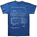 Back to the Future Schematic Dr. Brown Enterprises Blue Men's Tee T-Shirt
