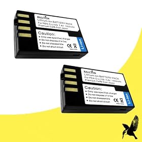 Two Halcyon 1400 mAH Lithium Ion Replacement Battery for Pentax D-Li109 and Pentax K-r and Pentax K-30 Digital SLR Cameras