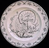 AESTHETIC BLACK TRANSFERWARE PLATE