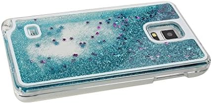 For Samsung Galaxy s5 Case Cover,Lifemean Design Flowing Bling Glitter Transparent Liquid PC Quicksand 3D Plastic Hard Back Case Cover with Gifts Pack (Stars Blue)