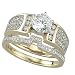 Yellow Gold Diamond Bridal Set Ring