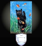 Review Decoration Sensation  / Black Cat With Goldfish Decorative Night Light
