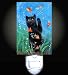 Black Cat With Goldfish Decorative Night Light Image