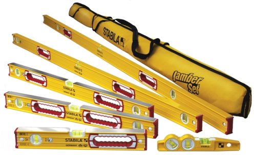 Stabila 78196 Complete 6 level set with case, (Includes; 37478, 37459, 37432, 37424, 37416, 25200, 30025)