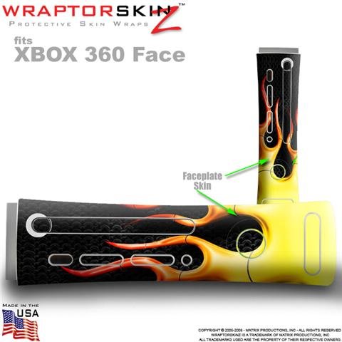 Metal Flames Skin by WraptorSkinz TM fits Original XBOX 360