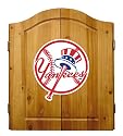 Imperial New York Yankees Licensed Solid Pine Cabinet and Bristle Dartboard Set