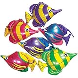 Fun Express Inflatable 14 inch Tropical Fish Toy (1 Dozen)