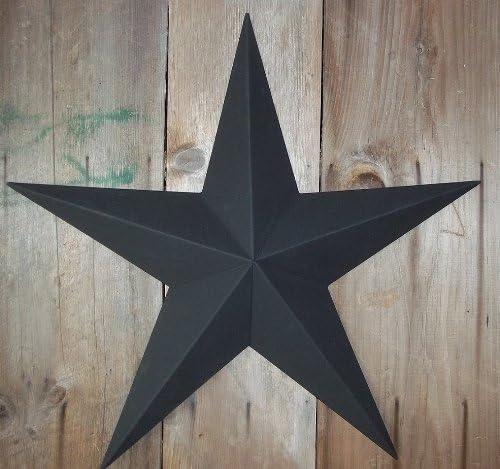 10" Painted Metal Star- Solid Black. Twinkle, Twinkle! These Metal Stars Are an Exciting Way to Brighten up Your Home Décor. With These Stars You Have the Freedom to Let Your Creativity Have Endless Possibilities. These Heavy Duty Stars Are Handcrafted Out of 22 Gauge Steel. You Will Not Be Disappointed with the Quality of These Barn Stars. You Will Love the Way They Accent Your Country Home Décor. Wish Upon a Star!