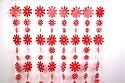 Door Curtain-Red Flowers