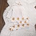 HOTONE Baby Boys Girls Long Sleeve Gold Heart Romper Pants Headband 3pcs Outfits(12-18 Months, White)