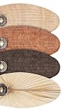 Emerson B20DW Maui Bay Wicker Blades, 23-Inch Long, 12-Inch Wide, Dark Walnut, Set of 5