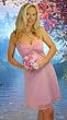 Strapless Pink Bridesmaid Dresses with lace hem