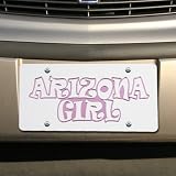 Arizona Wildcats White Mirrored Girl License Plate