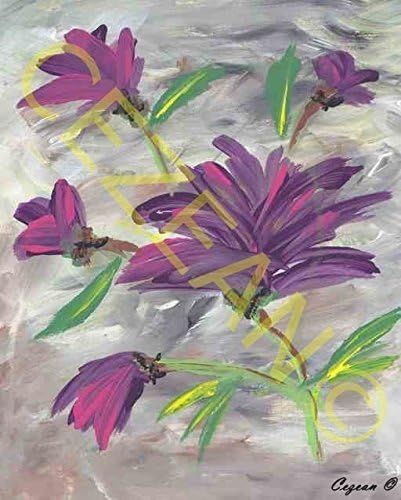 Purple Flowers by Cezean Mat - Archival Limited Edition Print