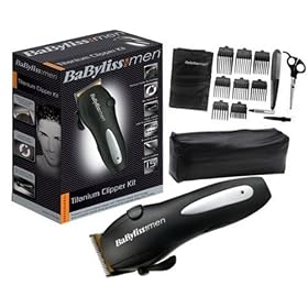 BaByliss For Men 7431BU 15 Piece Titanium Clipper Kit