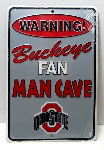 Ohio State Buckeyes Man Cave Sign Gift NCAA Football OSU 8x12 Dorm Room
