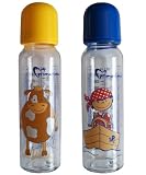 Produkt-Bild: primamma - Glasflaschen 2er Set, 250 ml, Silikon Gr&ouml;&szlig;e 2, f&uuml;r Jungen