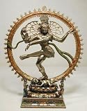 LORD NATARAJA Dancing Shiva Statue, Real Bronze Powder Cast 10 1/2-inch