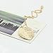 NIANPU Gold Leaf Long Section Pendant Necklace