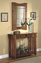 2pcs Mission Style Entry Way Foyer Console Table & Mirror Set