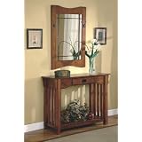 2pcs Mission Style Entry Way Foyer Console Table and Mirror Set by visiondecor Furniture
