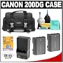 Canon 200DG Digital SLR Camera Case Gadget Bag + 2 NB-2LH Batteries + Charger + Accessory Kit for EOS Rebel XT & XTi