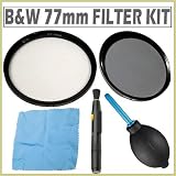 B+W 77mm 010 UV Haze MRC Filter & 77mm Kaesemann Circular Polarizer Multi Coated Glass Filter + Accessory Kit