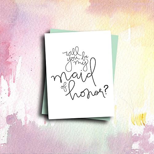 will you be my maid of honor greeting card