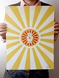 Bright Stem Unique Limited edition (1/100) Art Print Small Poster Vintage Style Robot Design 40x30cm signed by Artist