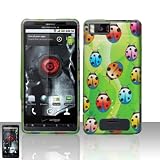 Hard Cover Snap-On Protector Case for Motorola Droid X MB810 - Matted Surface Lady Bugs Design