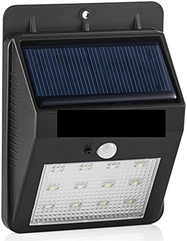 HOMEAN 240Lumens Max 12LED Outdoor Solar Lights Motion Sensor - Diamond Lampshade - SCREW/STICK - For Patio Deck Yard Garden Driveway Stairs Outside Wall - 2 Modes (1 Black)