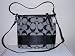COACH SIGNATURE STRIPE SHOULDER BAG BLK & WHT