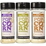 Urban Accents All Natural Gluten Free Premium Popcorn Seasoning 3 Flavor Variety Bundle: (1) Buttery Caramel Corn Popcorn Seasoning, (1) Sweet & Salty Kettle Corn Popcorn Seasoning, and (1) Tangy Dill Pickle Popcorn Seasoning, 2.25-2.75 Oz. Ea.