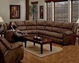 San Diego Coffee Leather Sectional Recliner & Queen Sleeper