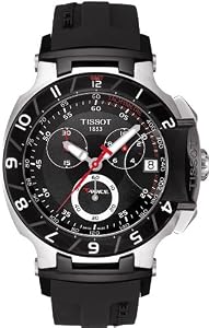 Tissot Men's T0484172705100 T-Race Black Chronograph Dial Watch