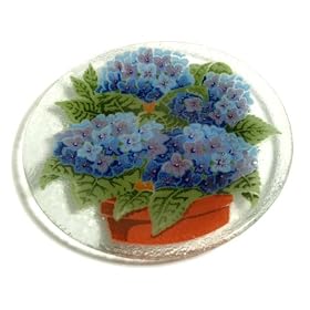 Peggy Karr 8-Inch Glass Hydrangea Plate