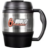 MLB Baltimore Orioles 52-Ounce Stainless Steel Macho Travel Mug with Bottle Opener