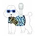 Poodle White Dog Luggage Tag / Pet Carrier Tag