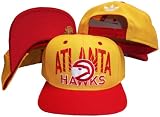 Atlanta Hawks Yellow/Red Two Tone Plastic Snapback Adjustable Plastic Snap Back Hat / Cap
