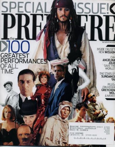 Premiere the Movie Magazine April 2006 Johnny Depp Cover, Gretchen Mol, J.J. Abrams/Mission Impossible III, John Heder